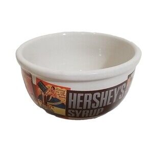 Vintage Hershey's Syrup Cereal Bowl Houston Harvest 31744 Advertising Stoneware